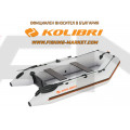 KOLIBRI - Надуваема моторна лодка с твърдо дъно KM-300 Book Deck Standard - светло сива
